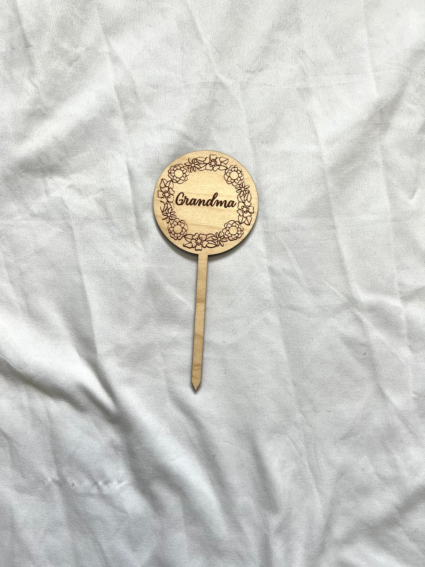 Round Grandma Plant Stake