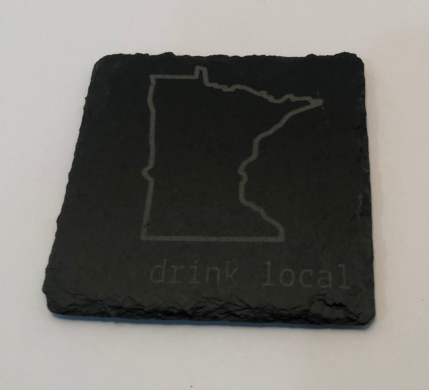 Minnesota Drink Local Slate Coaster