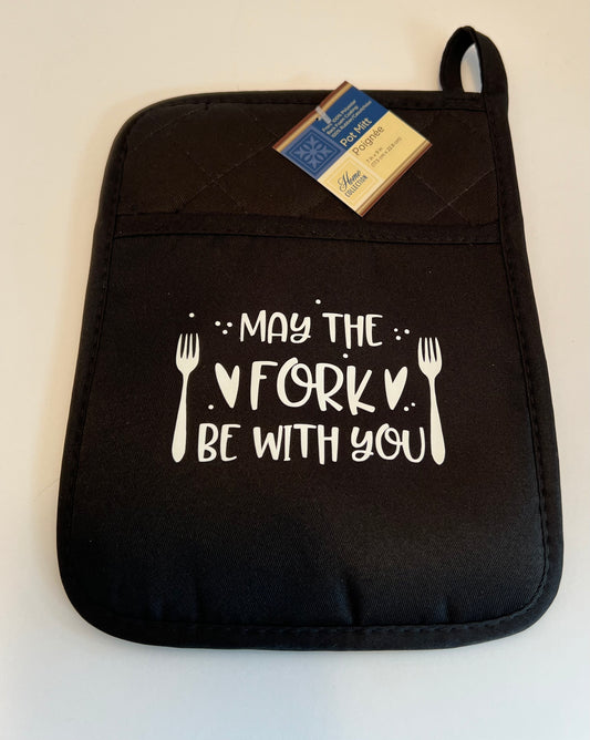 The Fork Be With You Pot Holder