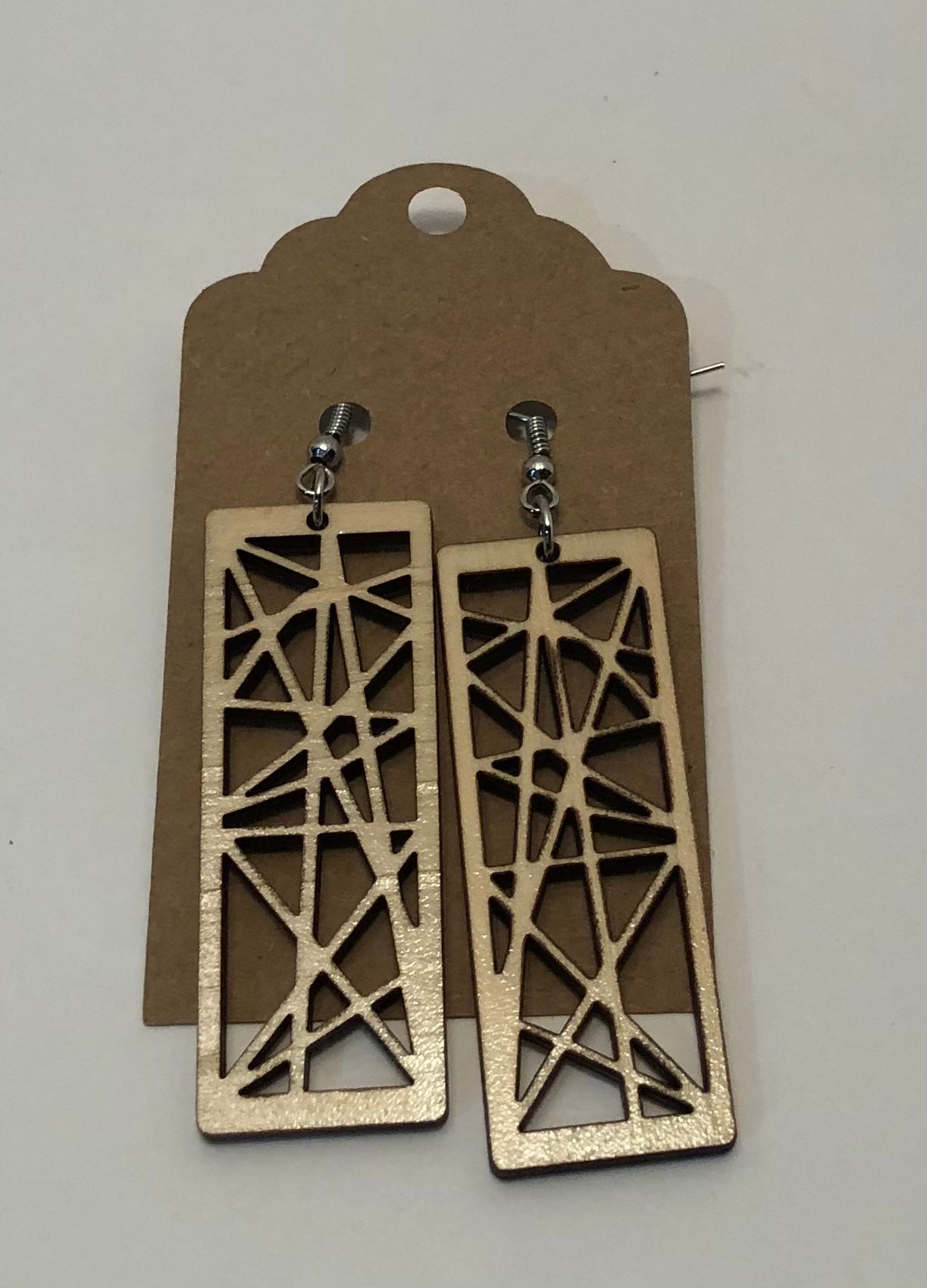 Abstract Rectangular Line Art Earrings