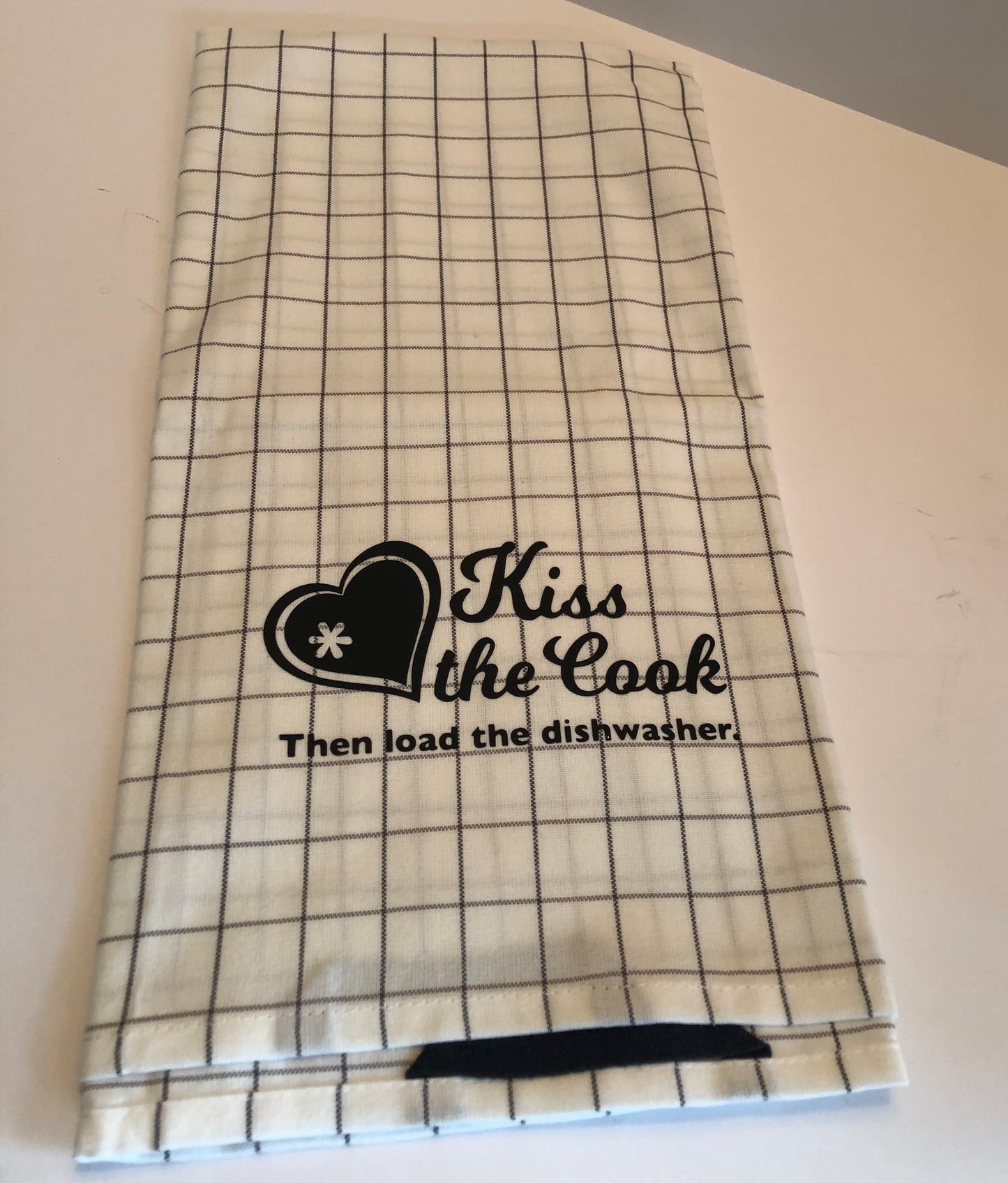 Plaid Kiss The Cook Dish Towel