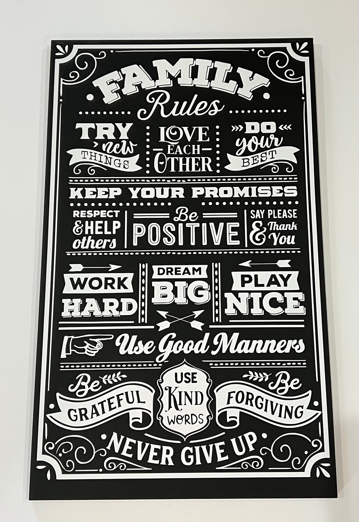 Family Rules Sign