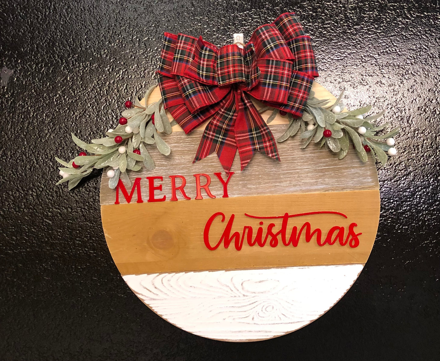 Red Merry Christmas Door Sign
