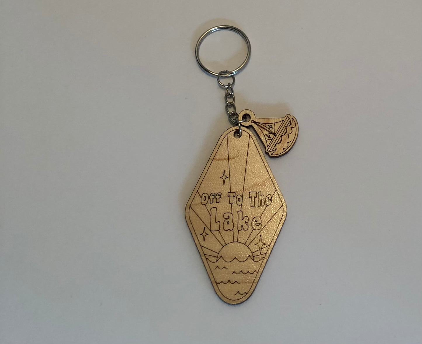 Lake Key Chain With Sailboat Charm