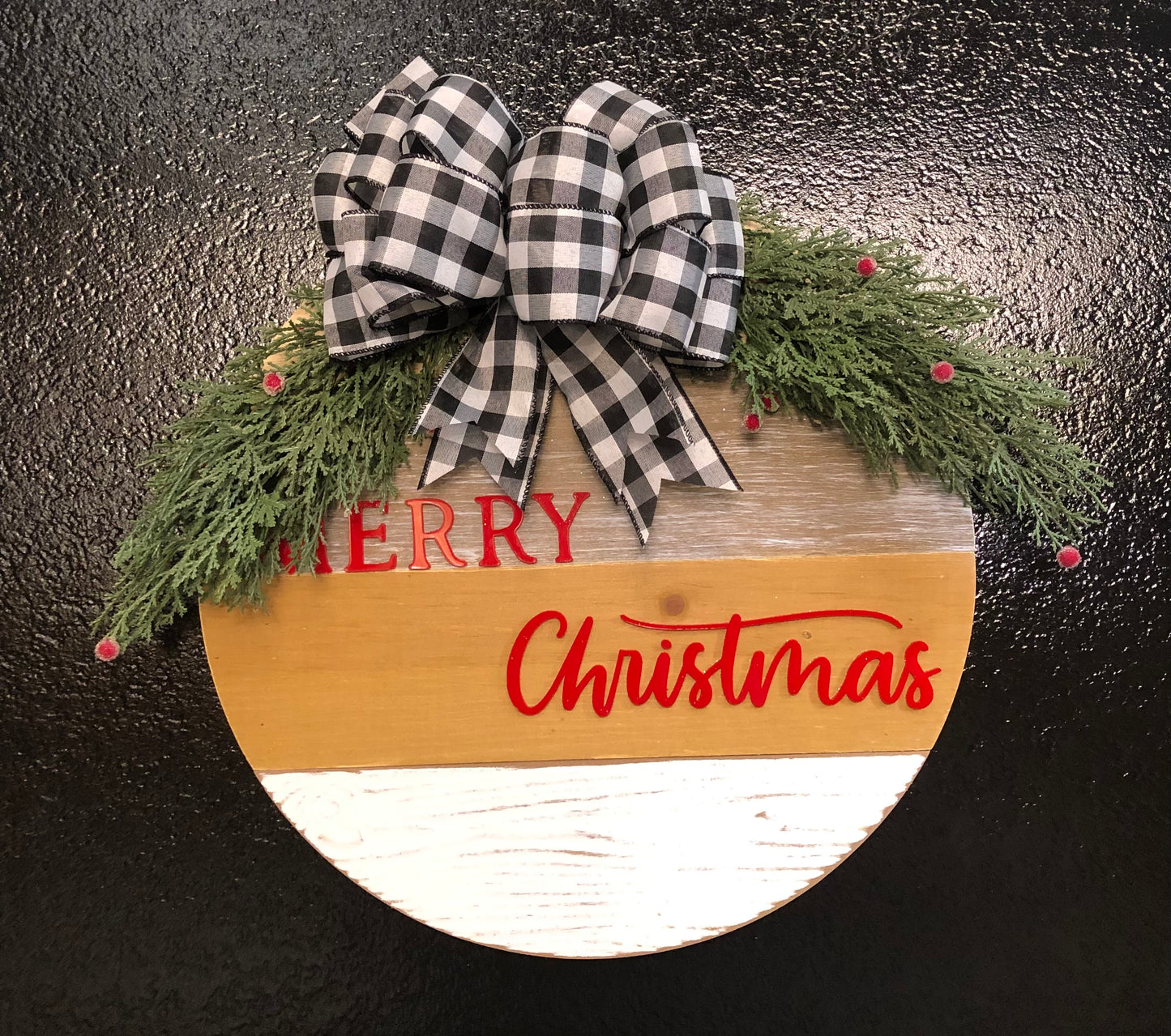 Red Merry Christmas Door Hanger