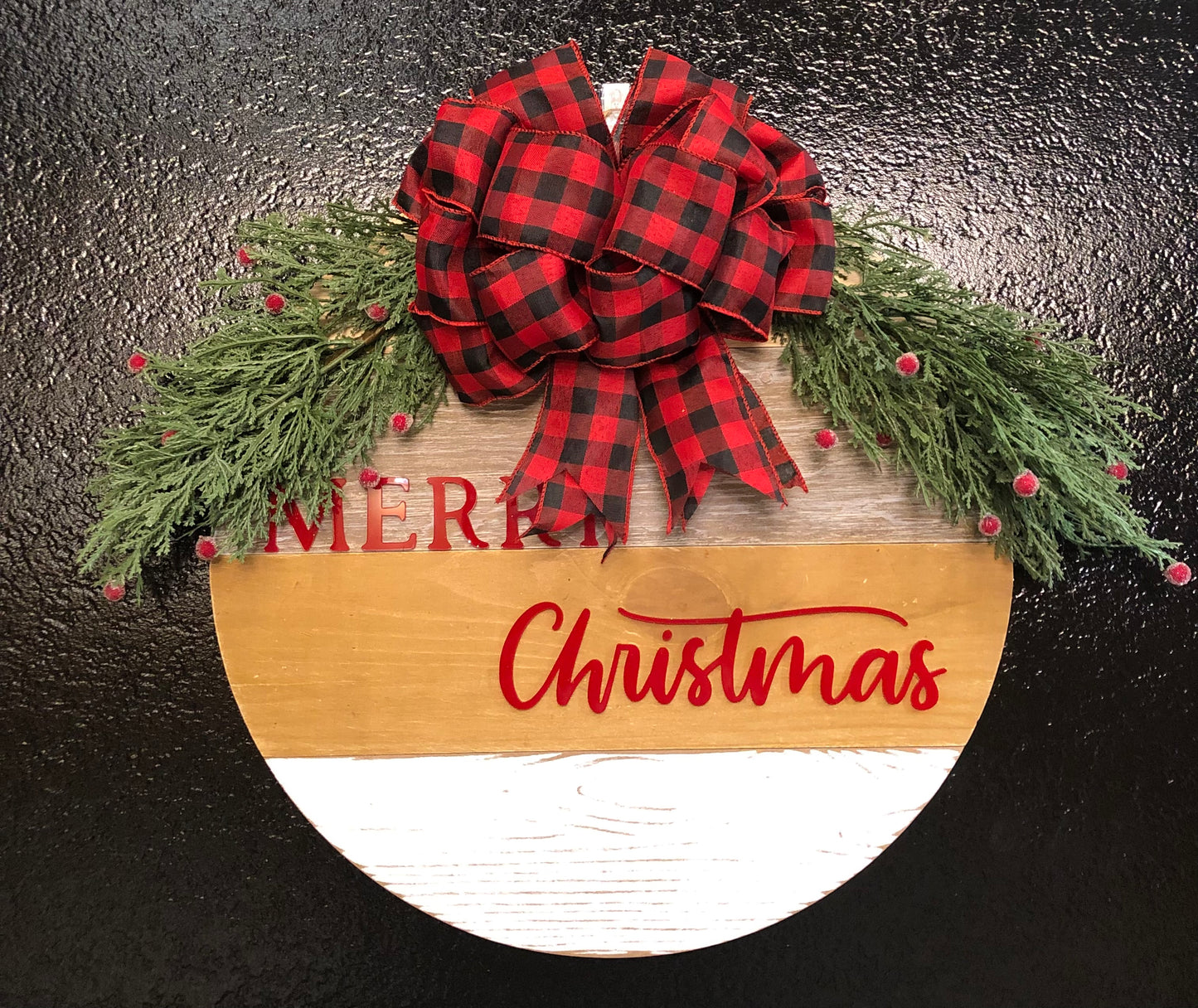 Red Merry Christmas Door Sign