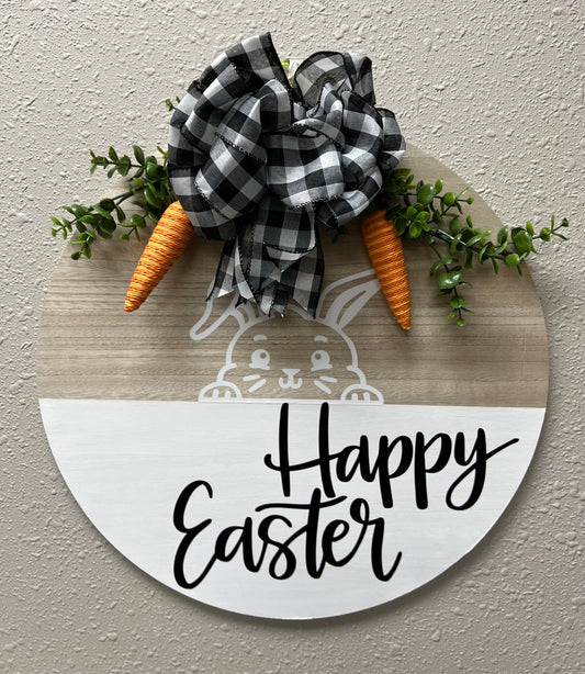 Happy Easter Bunny Door Sign