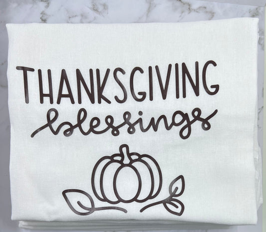 Thanksgiving Blessings Dish Towel