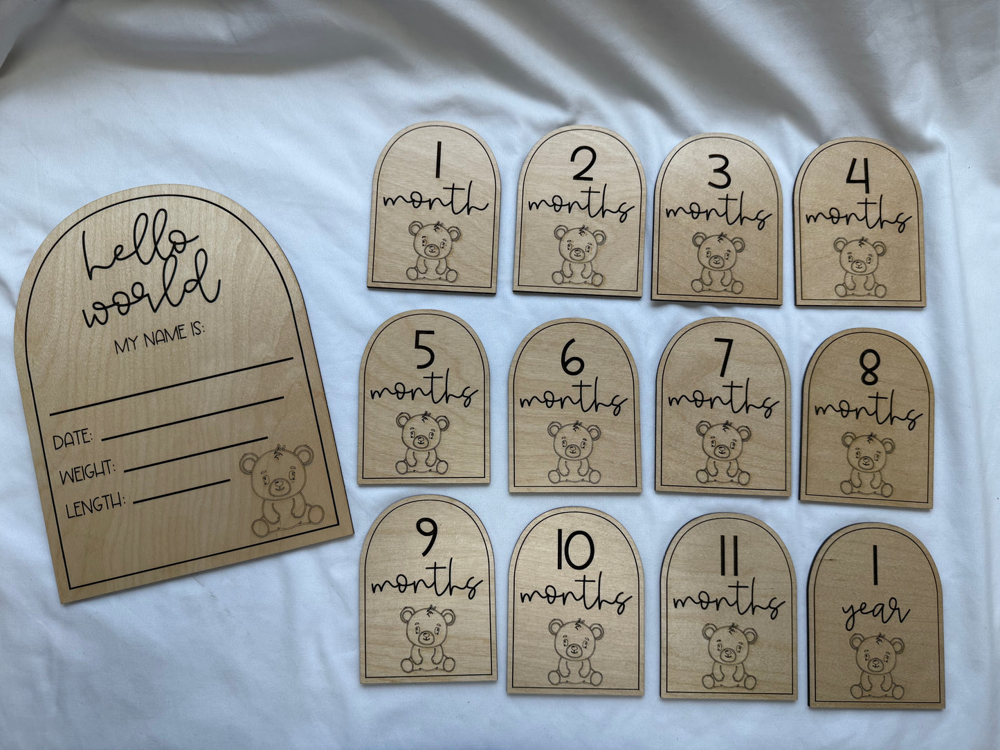 Teddy Bear Monthly Milestones