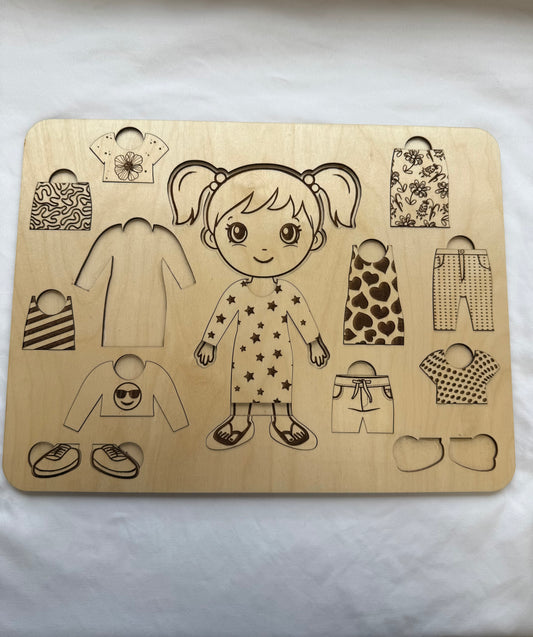 Girl Dress Up Wooden Puzzle