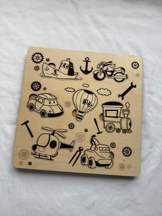 Transportation Wooden Puzzle