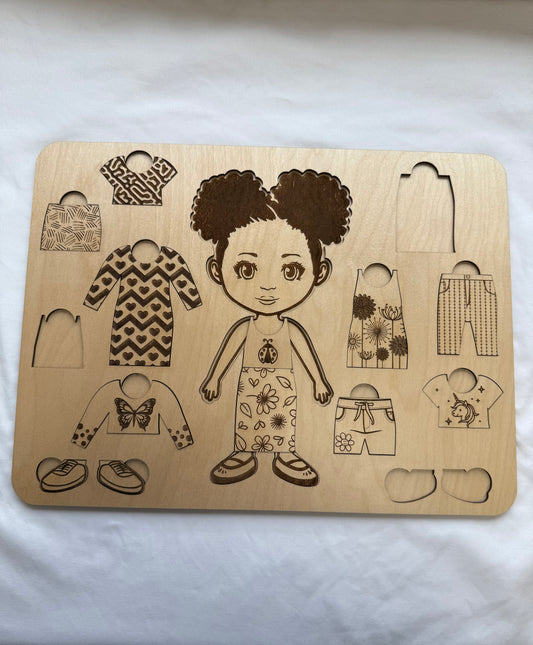 Girl Dress Up Wooden Puzzle
