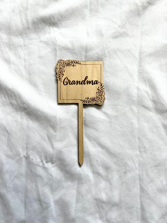 Square Grandma Plant Stake
