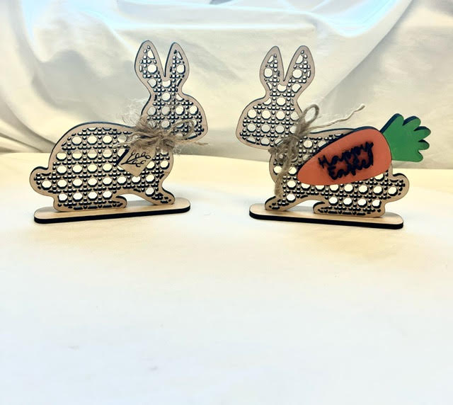 Rattan Easter Bunnies (Set of 2)