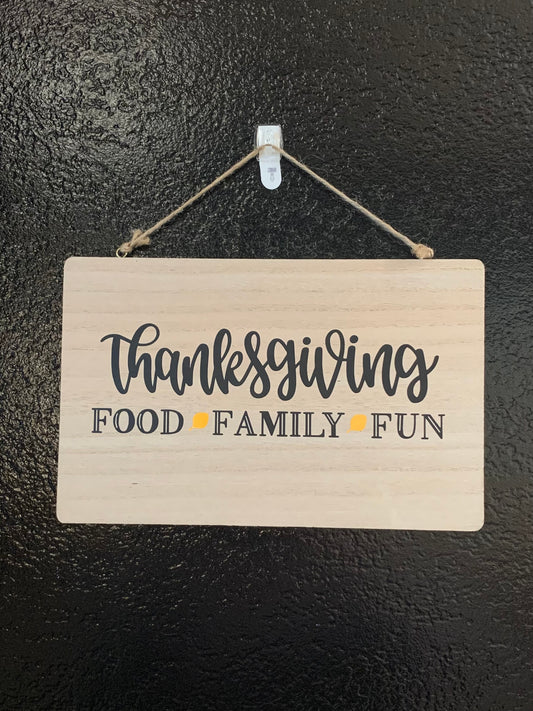 Sleigh Ride / Thanksgiving Reversible Sign