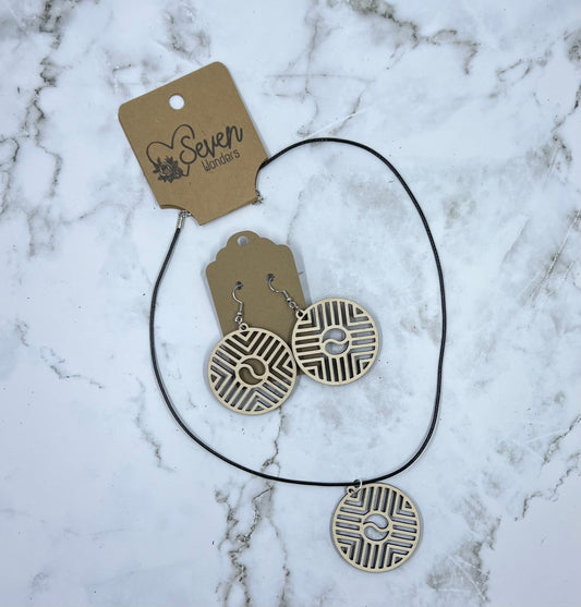 Large Geometric Chevron Earrings