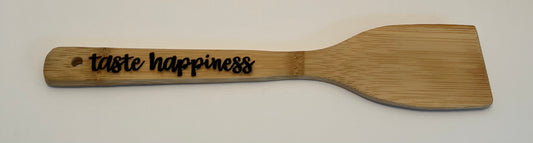 Taste Happiness Wooden Spatula