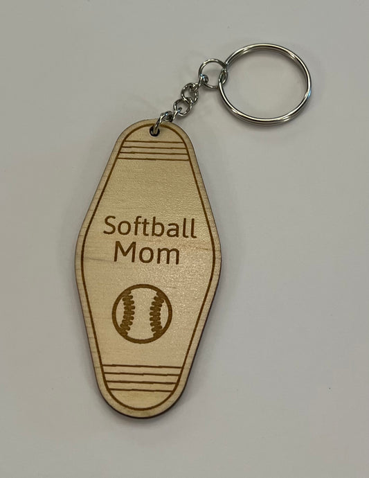Softball Mom Key Chain
