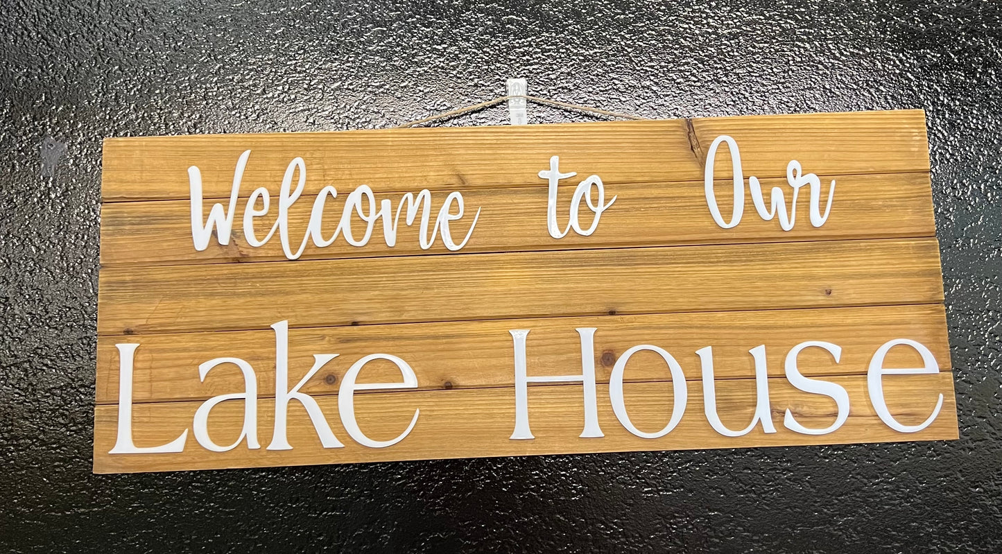 Welcome To Lake Sign