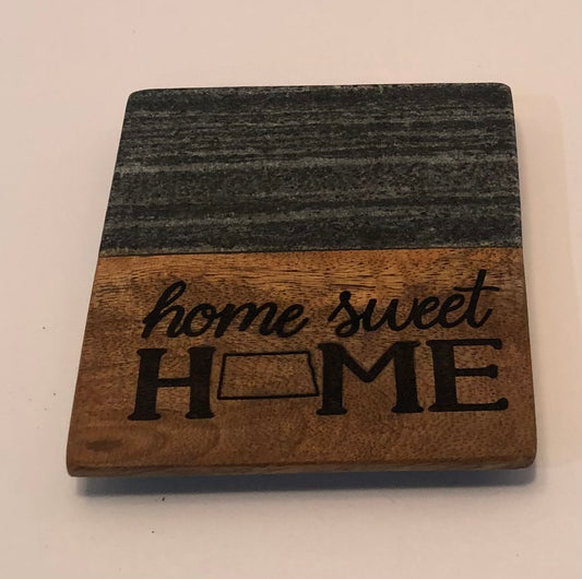 ND Home Sweet Home Slate coaster