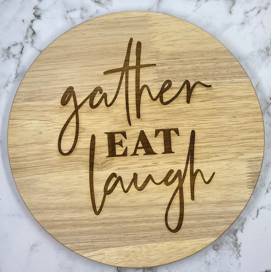 Gather, Eat, Laugh Lazy Susan