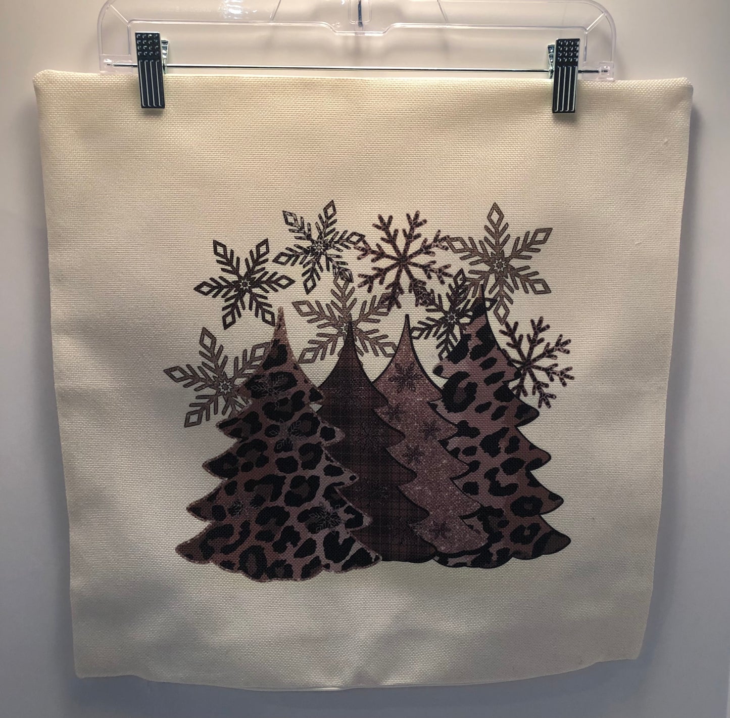 Brown Leopard Trees Pillow Cover