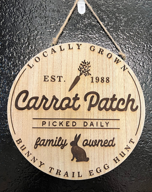 Carrot Patch Round Sign