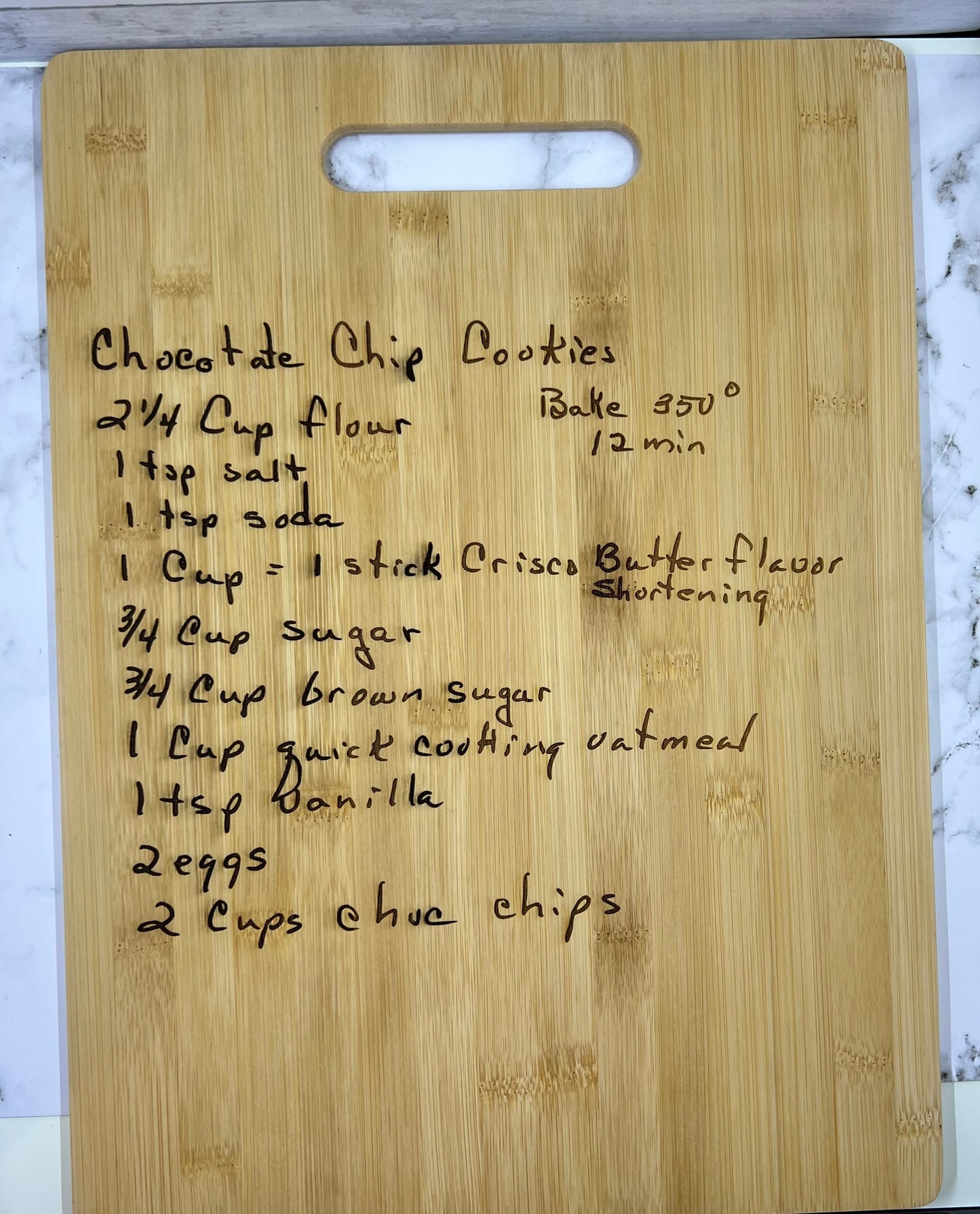 Custom Recipe Engraved Cutting Board