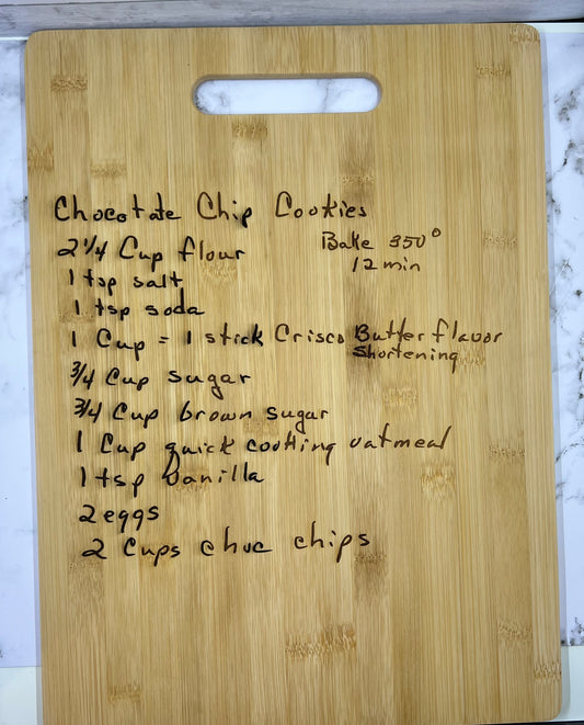 Custom Recipe Engraved Cutting Board