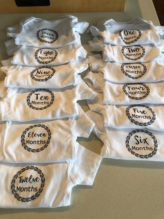 Baby Monthly Onsies