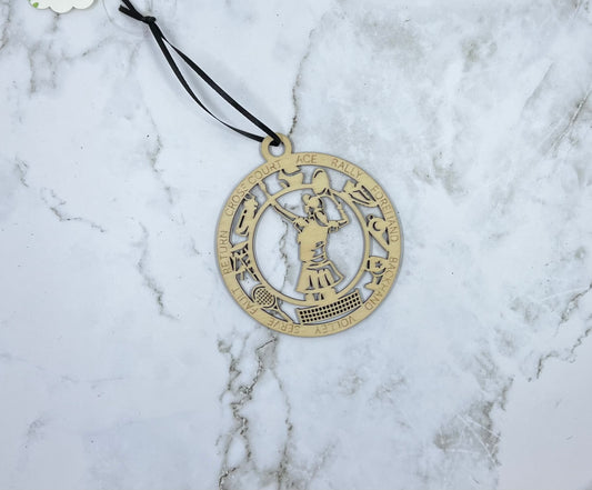 Female Tennis Ornament
