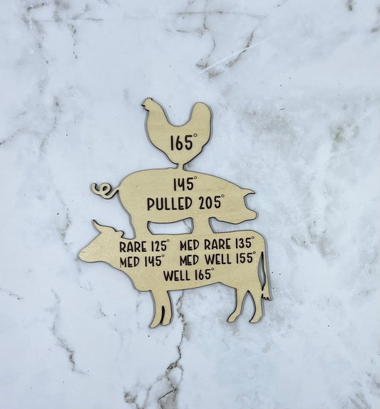 BBQ Meat Temp Grill Magnet