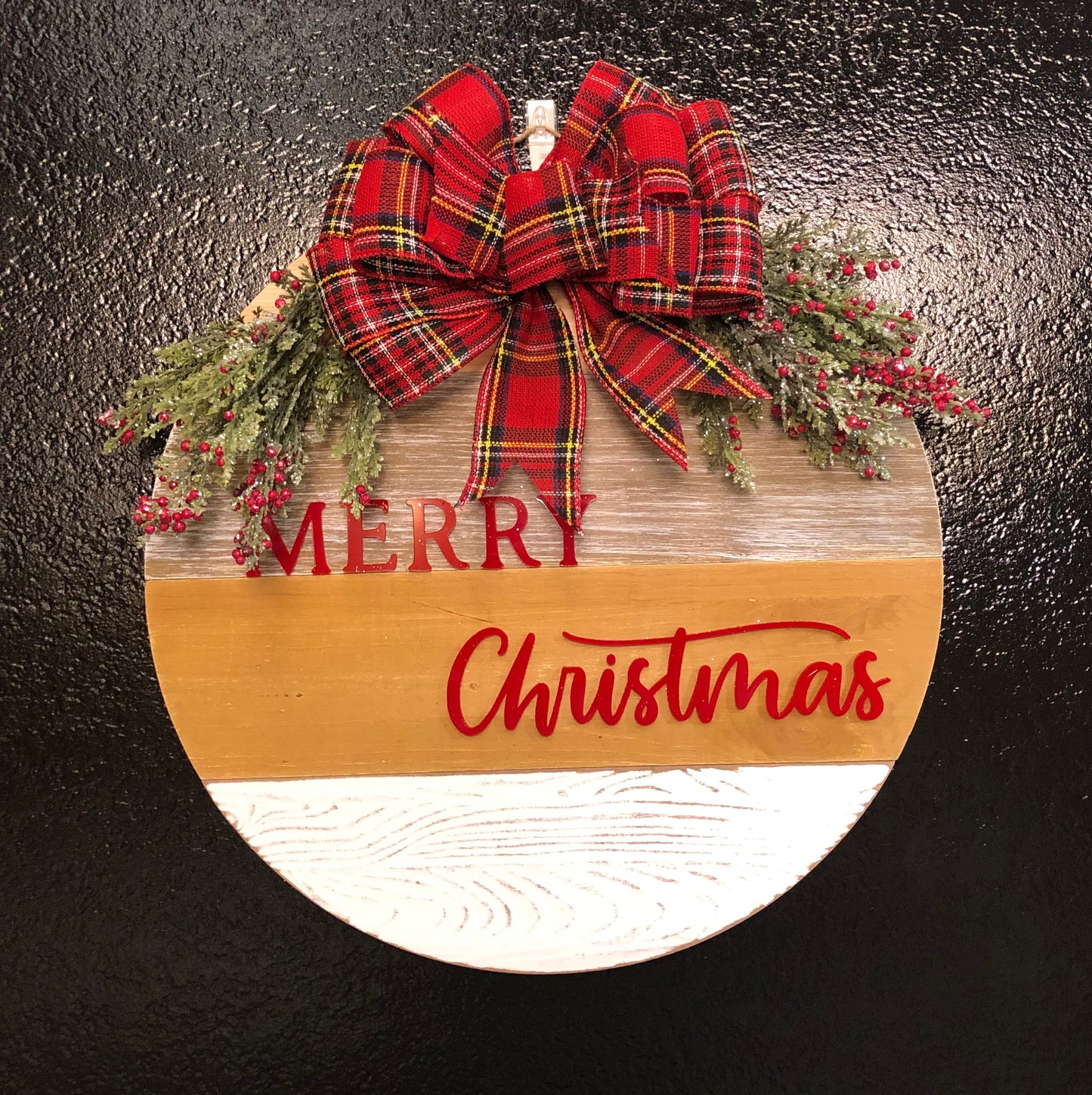 Red Merry Christmas Door Sign