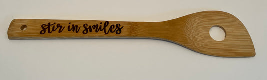 Stir In Smiles Wooden Spoon