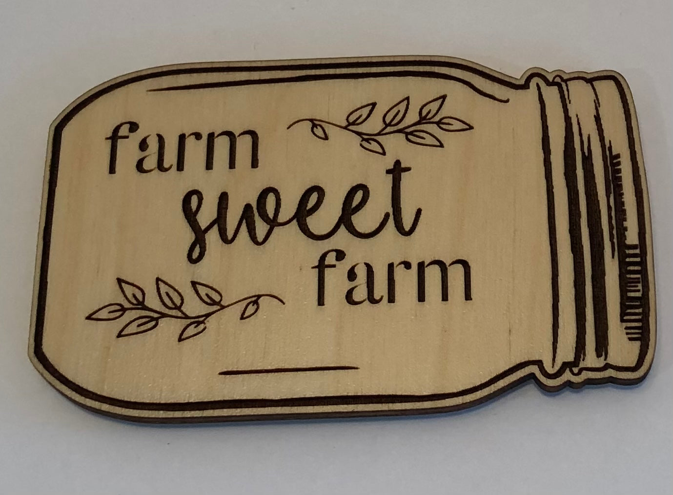 Mason Jar Magnet Farm Sweet Farm