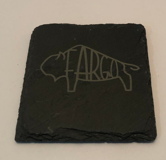 Fargo Bison Slate Coaster