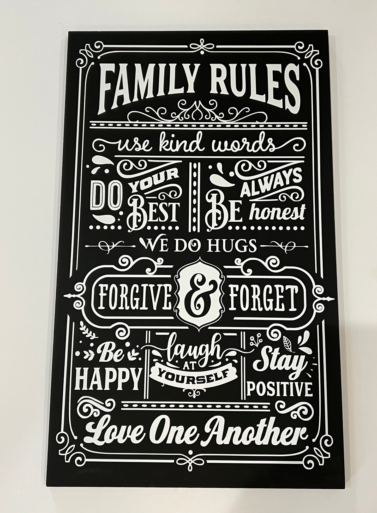 Family Rules Sign