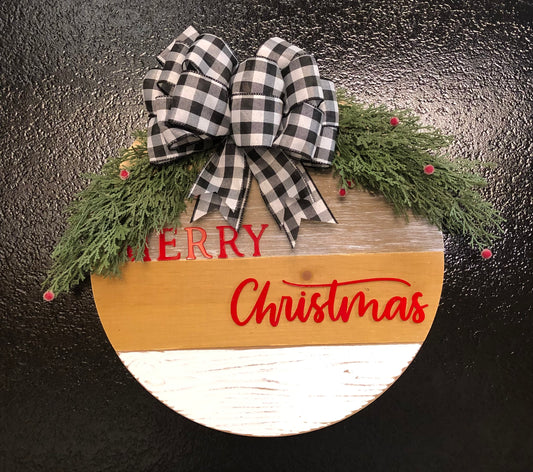Red Merry Christmas Door Hanger