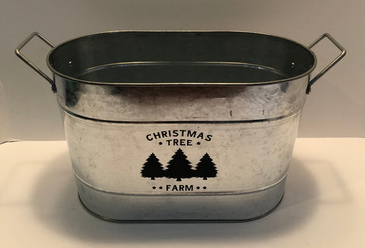 Merry Christmas Metal Basket