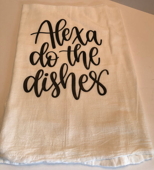 Alexa Flour Sack Dish Towel