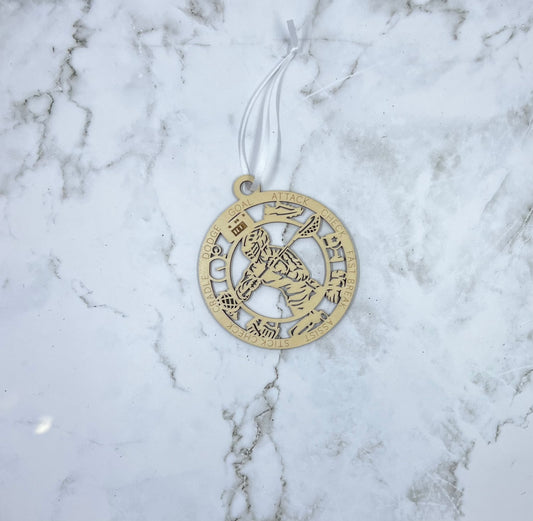 Male Lacrosse Ornament
