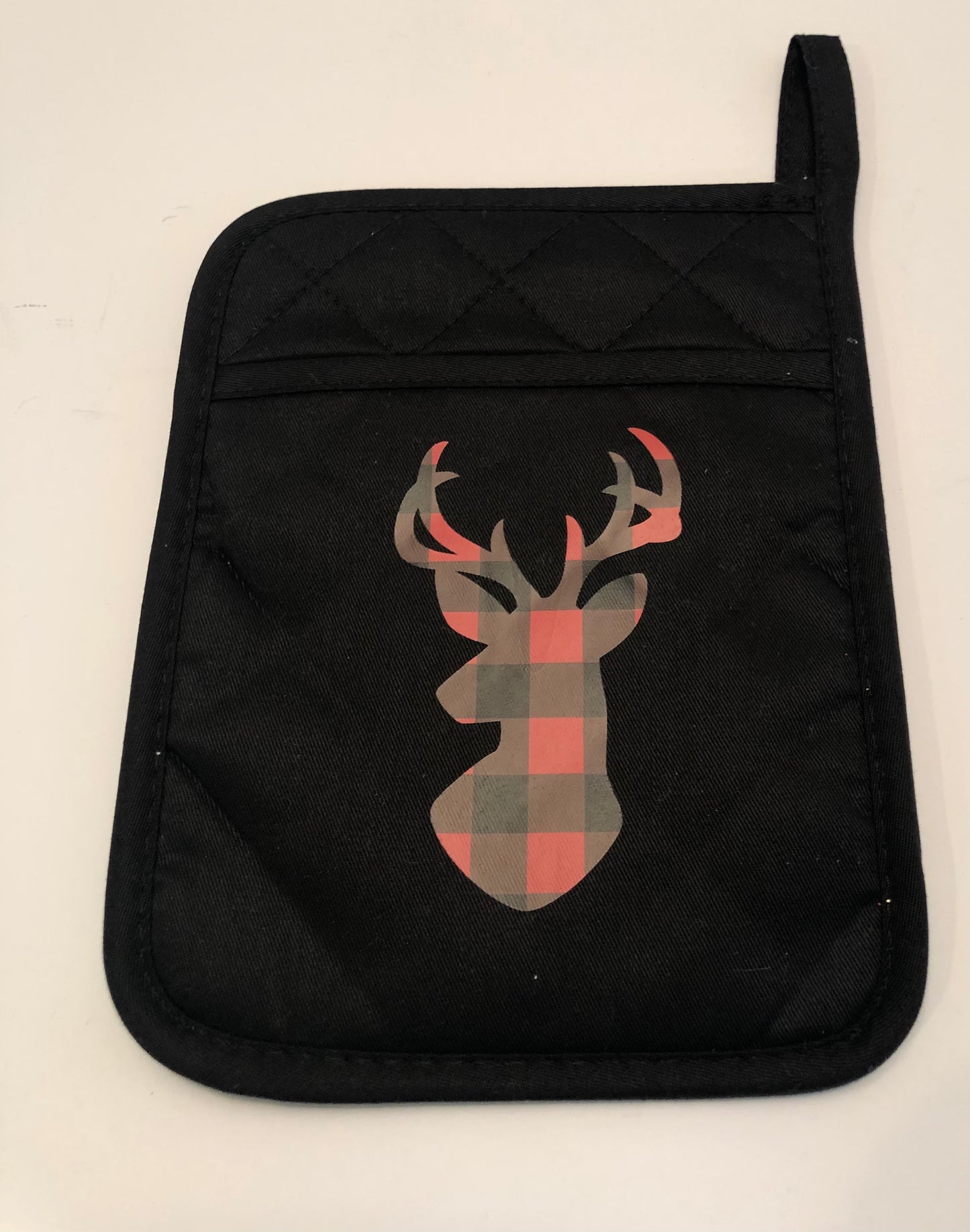 Plaid Deer Pot Holder