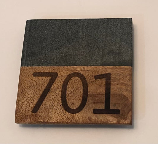 701 Slate and Wood coaster
