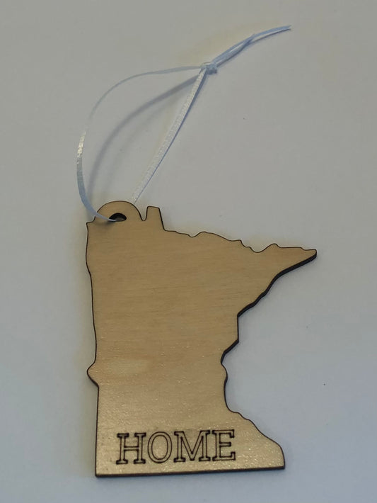 Minnesota Etched Home Ornament