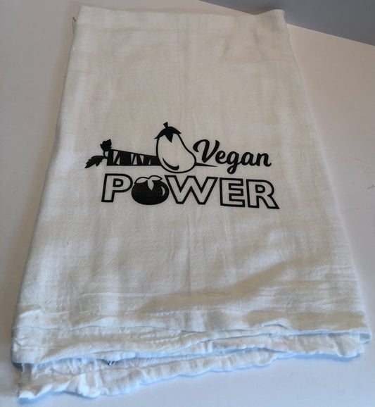 Vegan Power Flour Sack Dish Towel