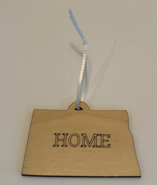 North Dakota Home Etched Ornament