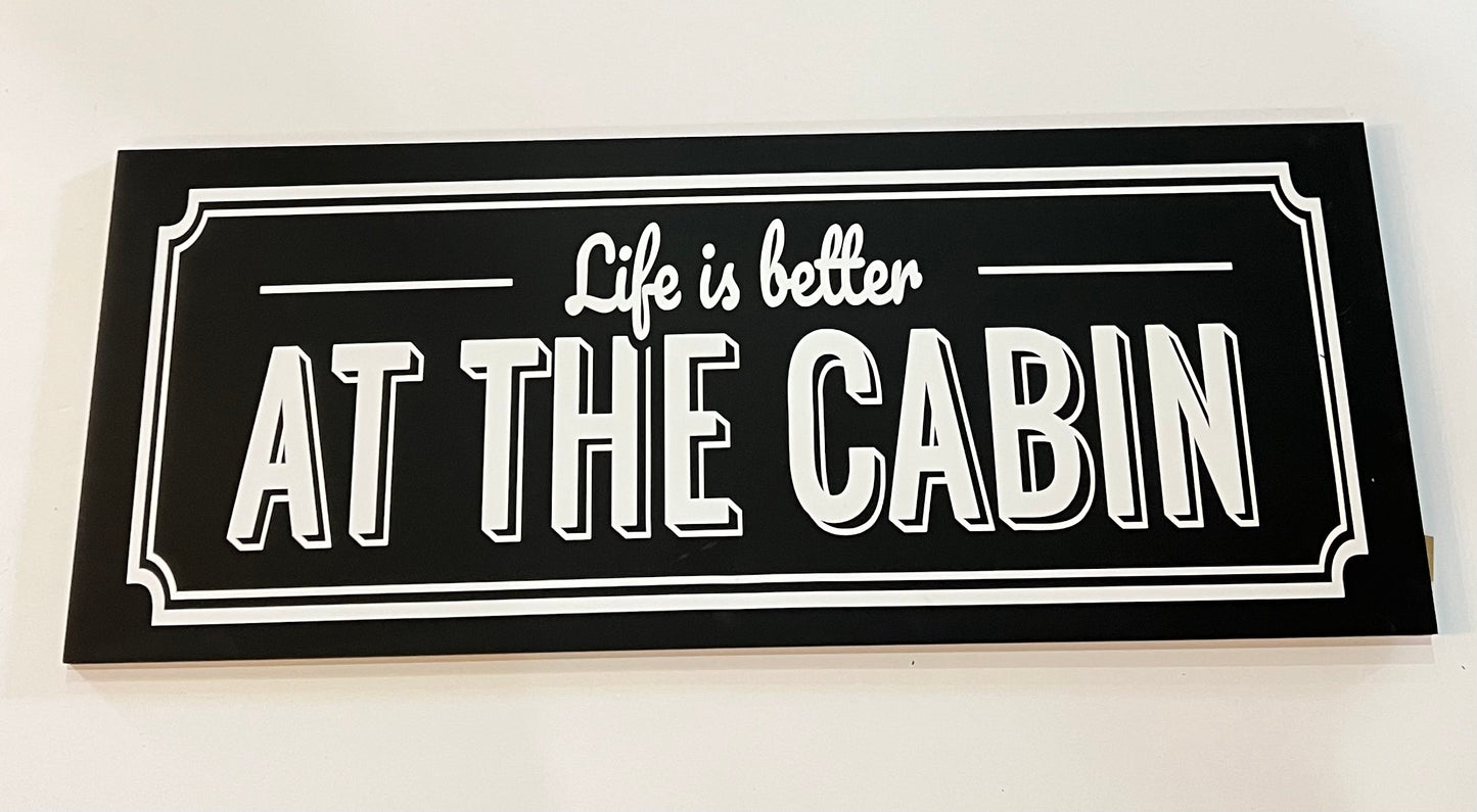 At The Cabin Sign