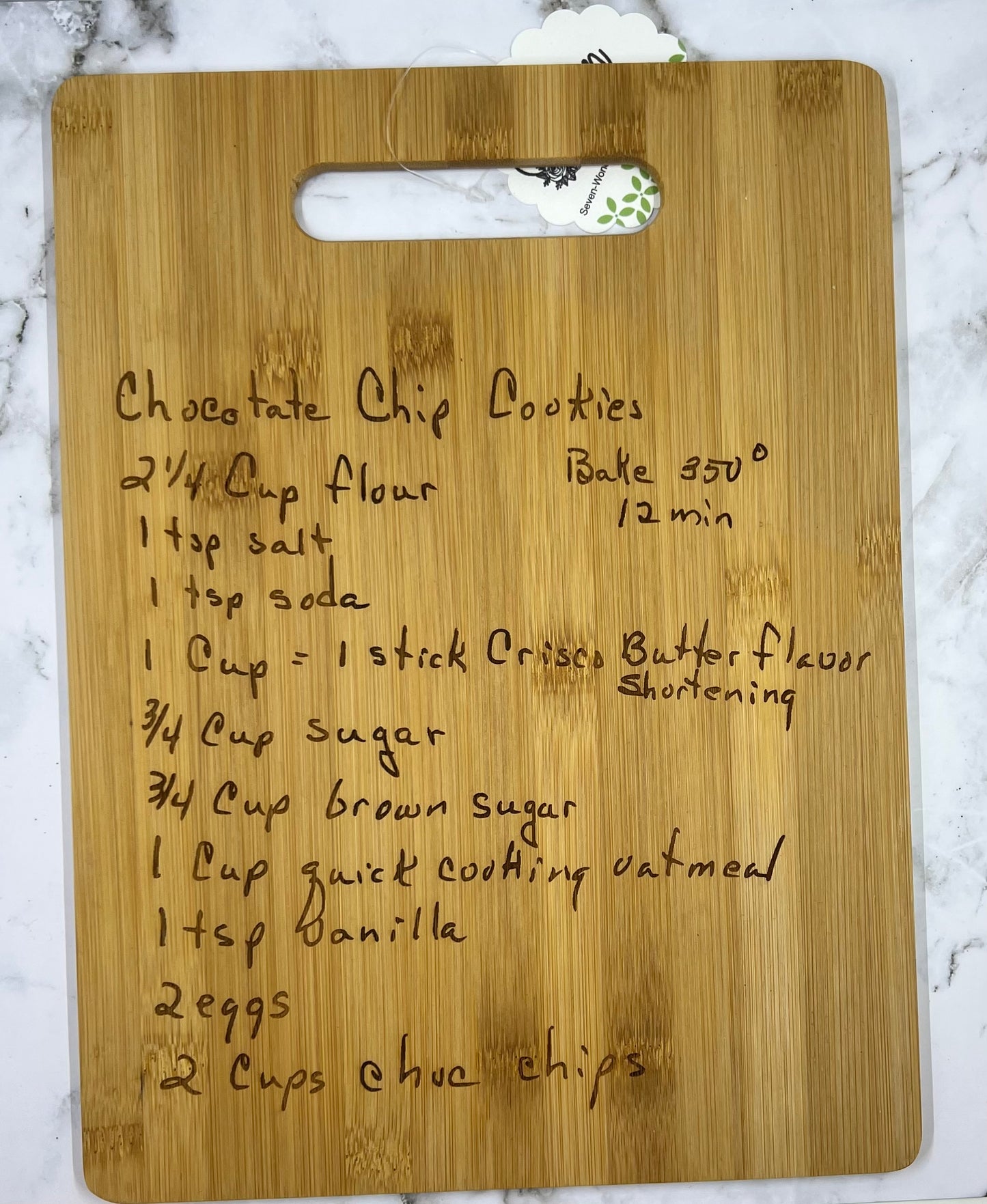 Custom Recipe Cutting Board