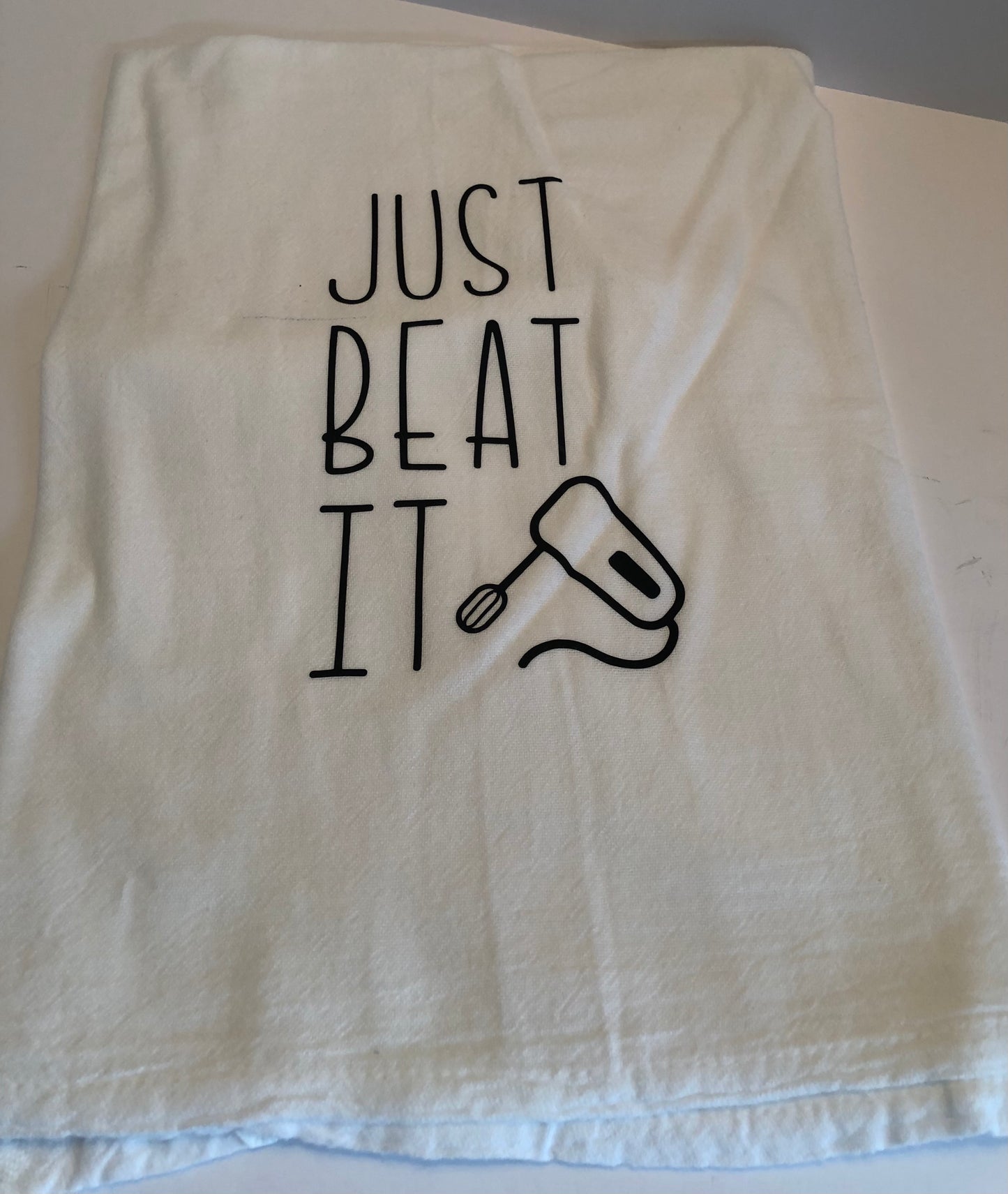 Beat It Flour Sack Dish Towel