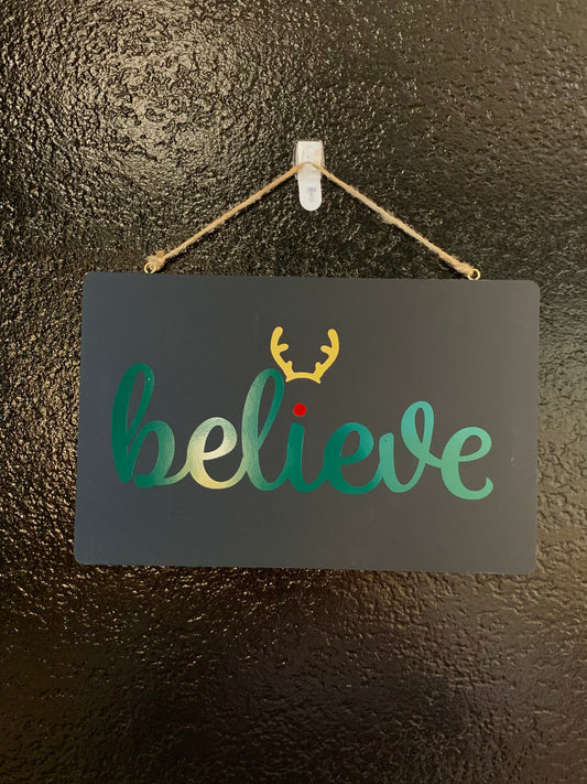 Believe / Blessings Reversible Sign